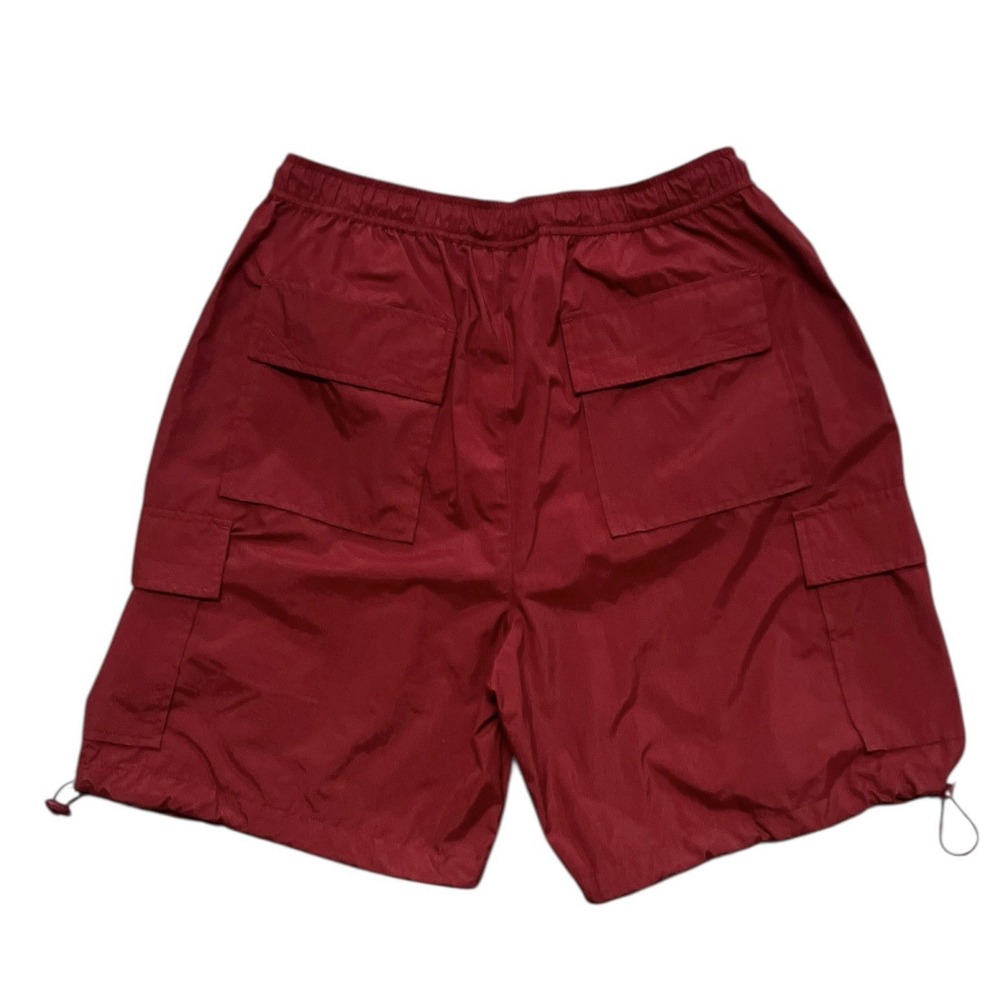Voit Men's Red Cargo Swim Trunks Size Large Nylon Mesh Lined Y2K Style 8" Inseam - Picture 4 of 11